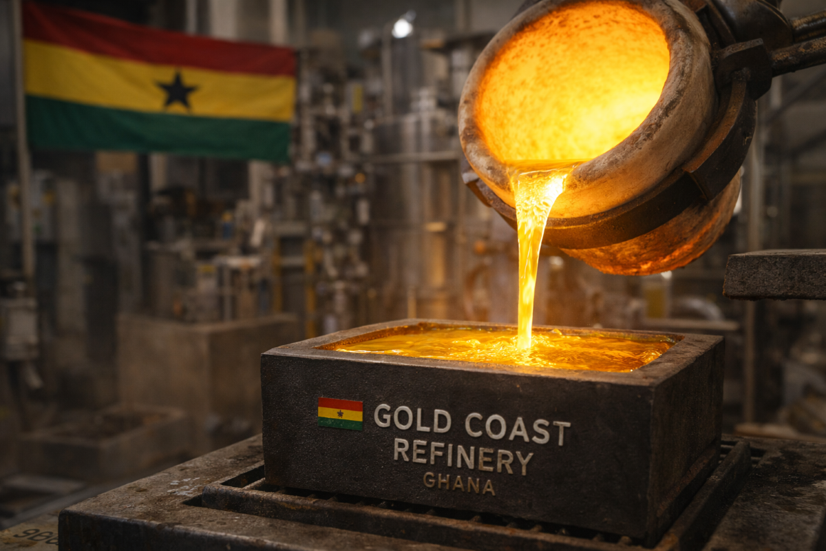 Ghana Begins Refining Gold Locally at Gold Coast Refinery