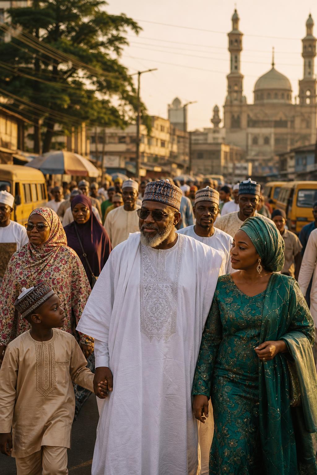 Lagos Eid al-Mawlid procession with worshippers gathering in a spirit of unity and peace