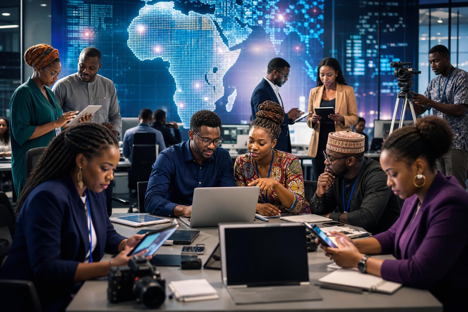 African journalists and editors training for digital media innovation